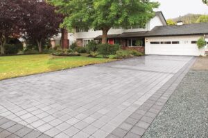 Concrete paver driveway